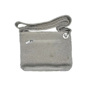 The Sak Vintage‎ Y2k Crochet Knit Bohemian Cream ivory Shoulder Bag